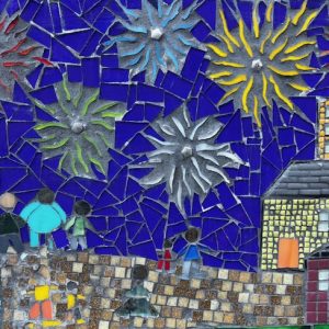 Hillman City Planter - Mosaic by Gayle McDougall-Treacy