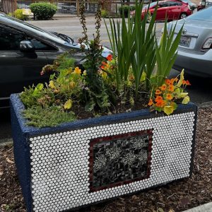 Hillman City Planter - Mosaic by Barbara Coyner