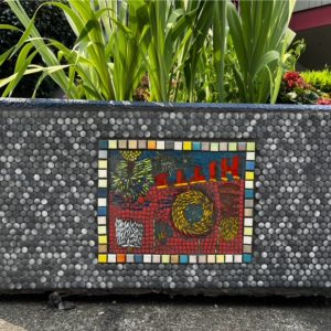 Hillman City Planter - Mosaic by Adama James and Dina Joissaint